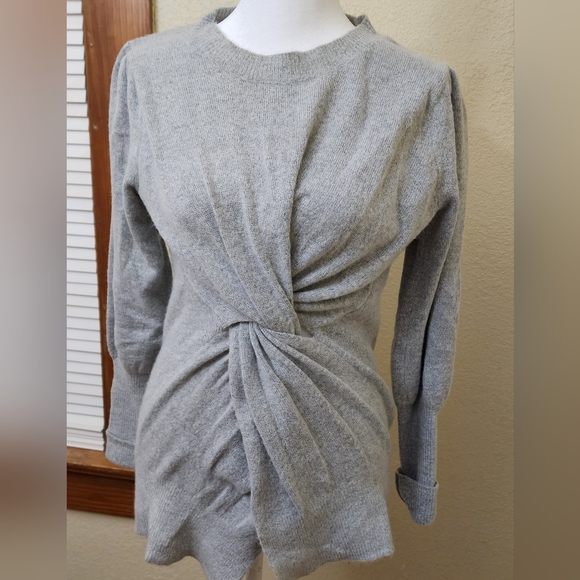 LIKE NEW! MISS ME! from Buckle Twisted Knit Sweater! Solid Grey Size XS - Picture 5 of 13